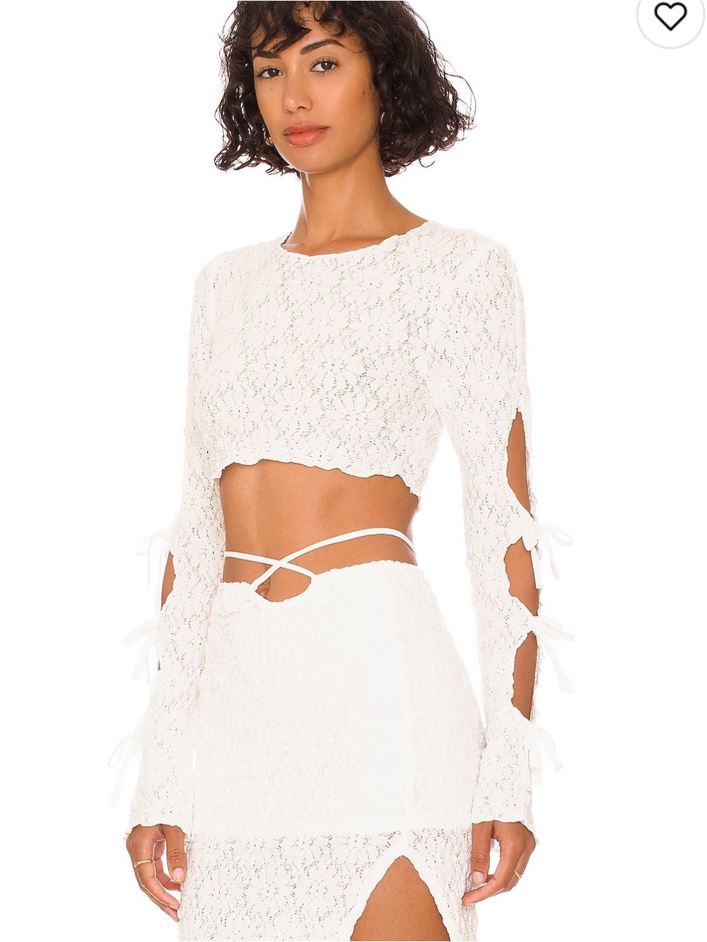 Tularosa Ivory Lace Dianne Crop Top
